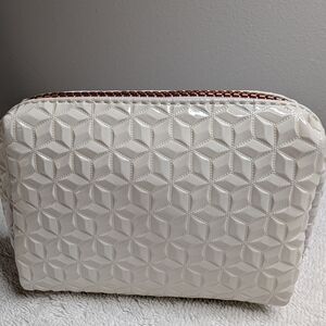 Anastasia Beverly Hills White Geometric Women's Mini Makeup Pouch - NWOT